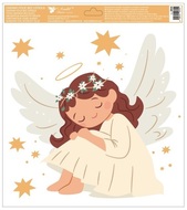 Decorative Window Cling - sitting Angel