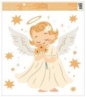 Decorative Window Cling - Angel with Flower