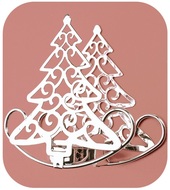 Metal Candle Holder Silver Rocking Tree, 10,5cm, for tealight