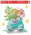 Decorative Window Cling - Car with Presents