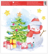 Decorative Window Cling - Christmas Tree with Presents