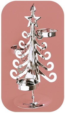 Metal Candle Holder Tree 20 cm, for 3 Tealights