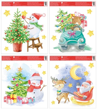 Decorative Window Cling Christmas 30 x 33,5 cm
