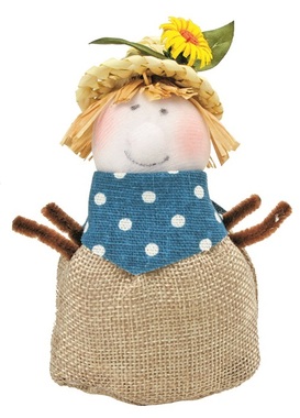 Scarecrow in Hat 11 cm, Jute 