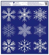 Decorative Window Cling - Snowflakes with Ice Effect