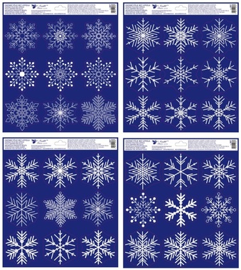 Decorative Window Cling Snowflakes 30 x 33,5 cm