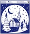 Decorative Window Cling - Church with Moon