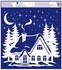 Decorative Window Cling - Cottage with Moon