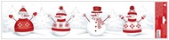 Decorative Window Cling - Snowmen in Red