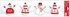 Decorative Window Cling - Snowmen in Red