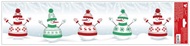 Decorative Window Cling - Snowmen in Red and Green