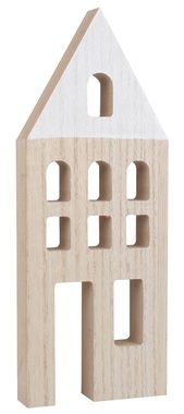Standing wooden house  6,5 x 18,5 cm
