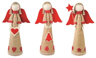 Standing Jute Angel 47 cm