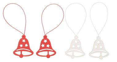 Hanging Wooden Bell 4,5 cm, 4 pcs