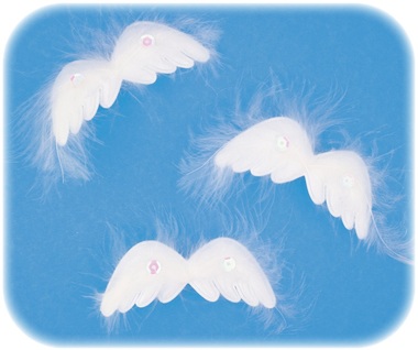 Angel Wings on Clip 8 cm, 3 pcs