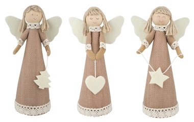 Standing Jute Angel 18 cm