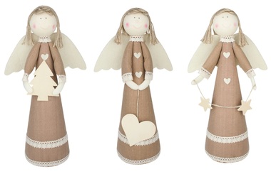 Standing Jute Angel 37 cm