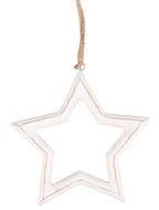 31532 Hvězda dřevěná na zavěšení s patinou 11 x 11,5 x 1,5 cm-1