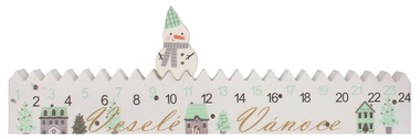 Merry Christmas Advent Calendar with LED standing 40 x 13 x 2 cm