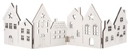 31539 Dřevěné leporelo městečko na postavení bílé 44 x 12,5 x 0,5 cm-1