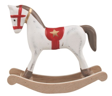 Wooden Rocking Horse, standing 12 x 11 x 4 cm