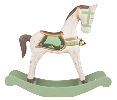 Wooden Rocking Horse standing 22.5 x 24 x 7.5 cm