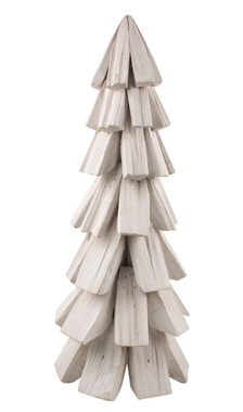 Tree made of wooden Slices o 20 x 50 cm, White