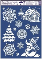 Decorative Window Cling – Tree and Snowman