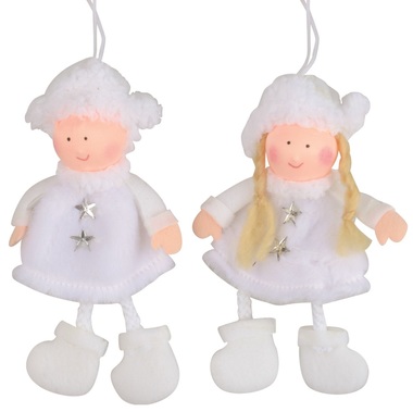 Hanging Children White Colour 14 cm, Plush