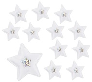 3262 Hvězdy látkové bílé 3,5 cm, 12 ks-1