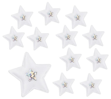 Stars for Decoration,White, 12 pcs