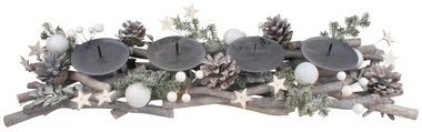 Advent Candle Holder with Xmas Balls 51 cm