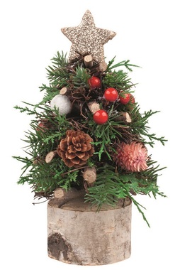 Christmas Tree with Berries for standing 10 x 21 x 10 cm