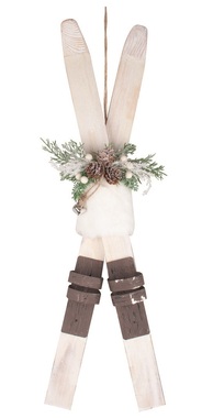 Wooden Skis with Deco for hanging 19 x 60 x 7 cm