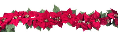 Garland of Poinsettia 180 x 10 x10 cm