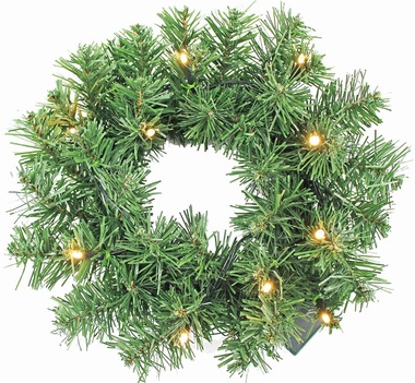 Wreath with lighting 10 LED, 30 cm 