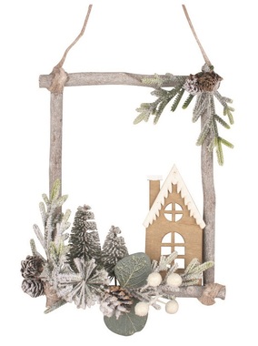 Decoration made of Wood for hanging 22 x 29 x 7 cm