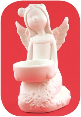 Porcelain Angel Candle Holder 12 cm