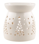 Porcelain Aroma Lamp with Tree White  9,9 cm