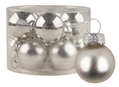Glass Christmas Balls 2,5 cm, set of 12 pcs 