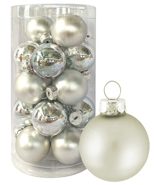 Glass Christmas Balls 3 cm, set of 20 pcs 