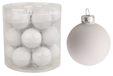 Glass Christmas Balls 4 cm, set of 18 pcs 