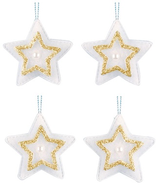 Hanging Stars 5 cm, 4 pcs