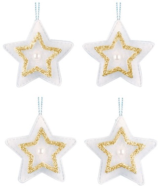 Hanging Stars 5 cm, 4 pcs