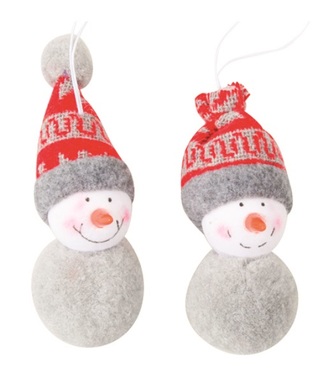 Plush Snowman 6 cm, 2 pcs pack