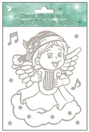 Decorative Window Cling – Angel with a Harp