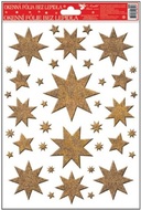 Decorative Window Cling – Eight-pointed Star Gold