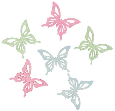 Wooden Butterflies 6 cm, 6 pcs 