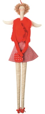 Hanging Angel Girl, in Red Vest, 43  cm 