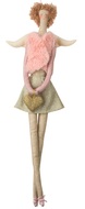 Hanging Angel Girl, in Vest and Gold Skirt, 43 cm 